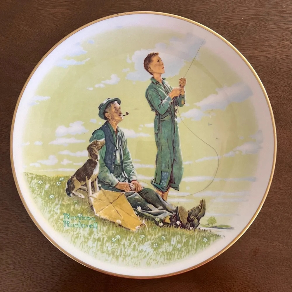Rockwell 1976 Four Seasons Spring SOARING SPIRITS Limited Plate Kite 10 1/2"